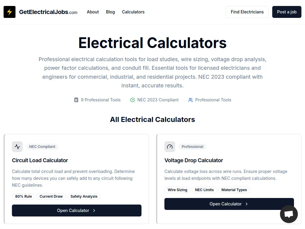 Free tools for job boards: Build calculators like electrical calculators for electrical jobs boards to attract backlinks