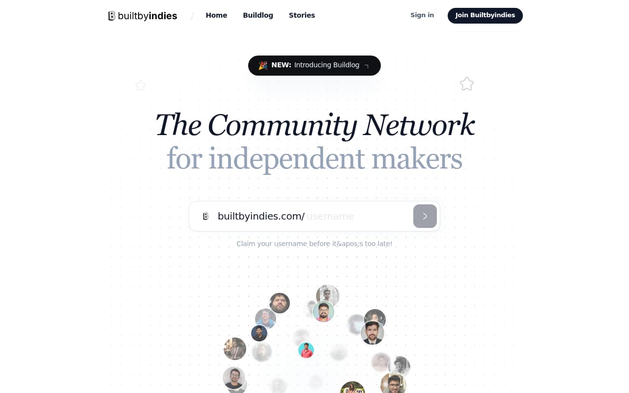 Builtbyindies website screenshot